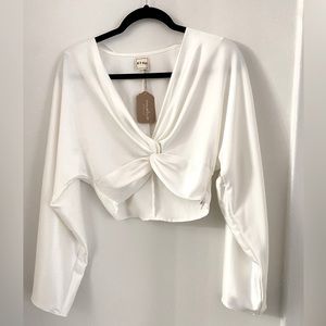Silky long sleeve top